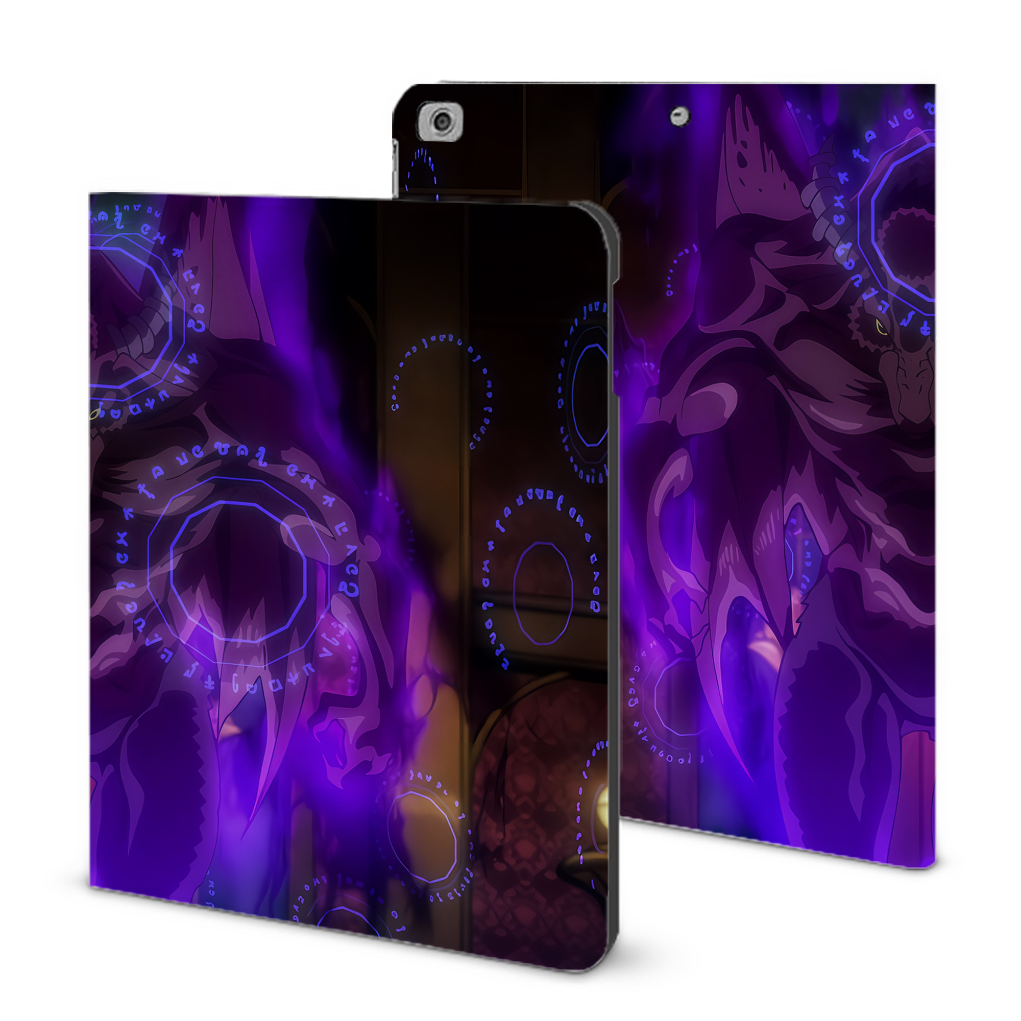 （画像用） 転スラ Regarding Reincarnated to Slime IPad ケース ブック型 PUレザー TPU 耐衝撃 軽量 薄型 ペン収納なし 全面保護 IPad 各モデル対応